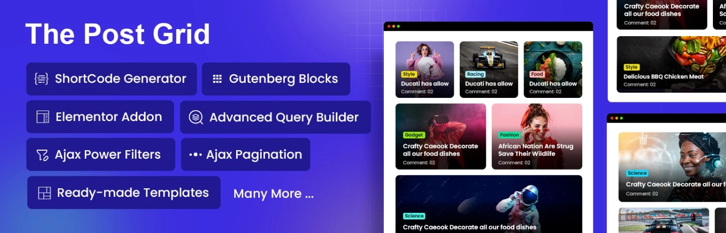 The Post Grid Plugin Banner