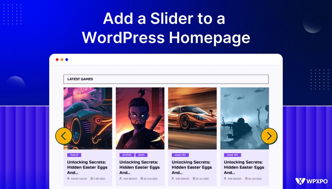 Add a Slider to a WordPress Homepage