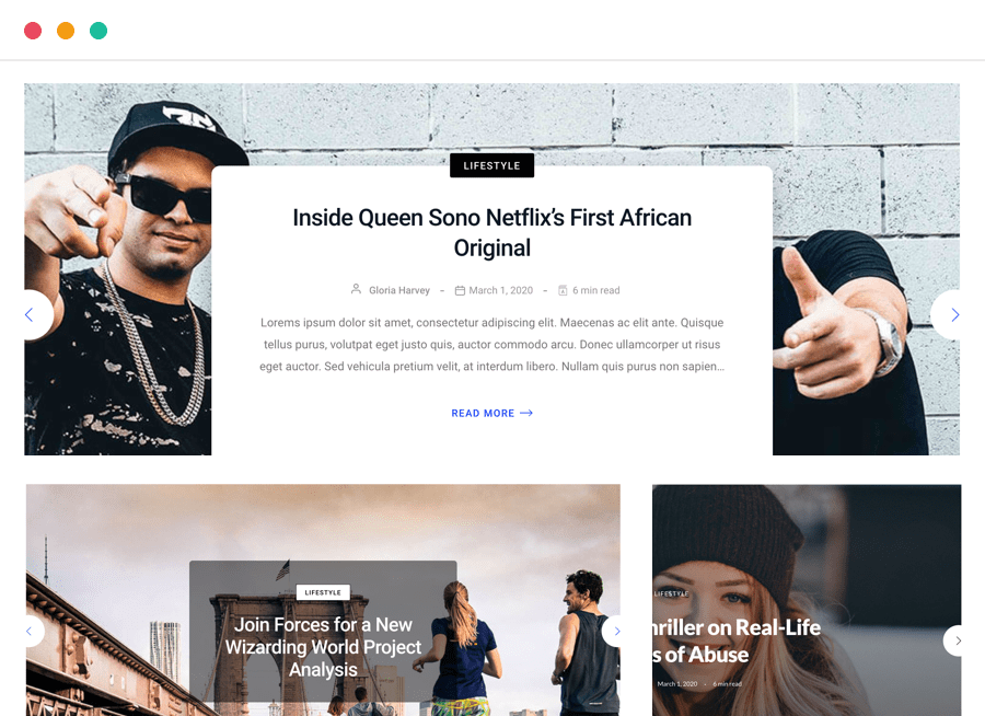Pro Features 6 Post Slider