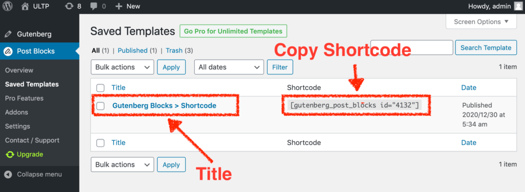 Copy Shortcode