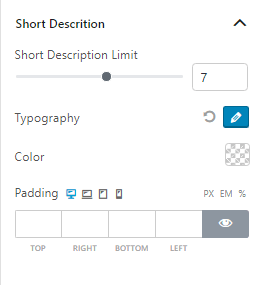 Description Settings 
