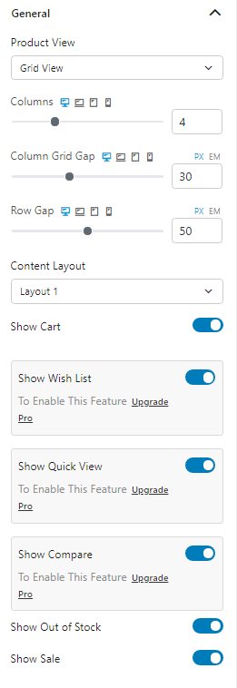 General Design Settings 