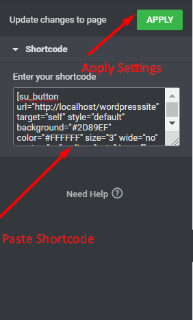 Apply Shortcode