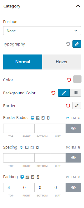 Category Settings Product Slider