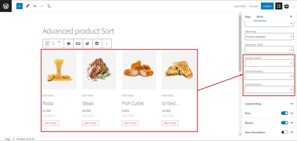 Product Sort - Include-Exclude Products