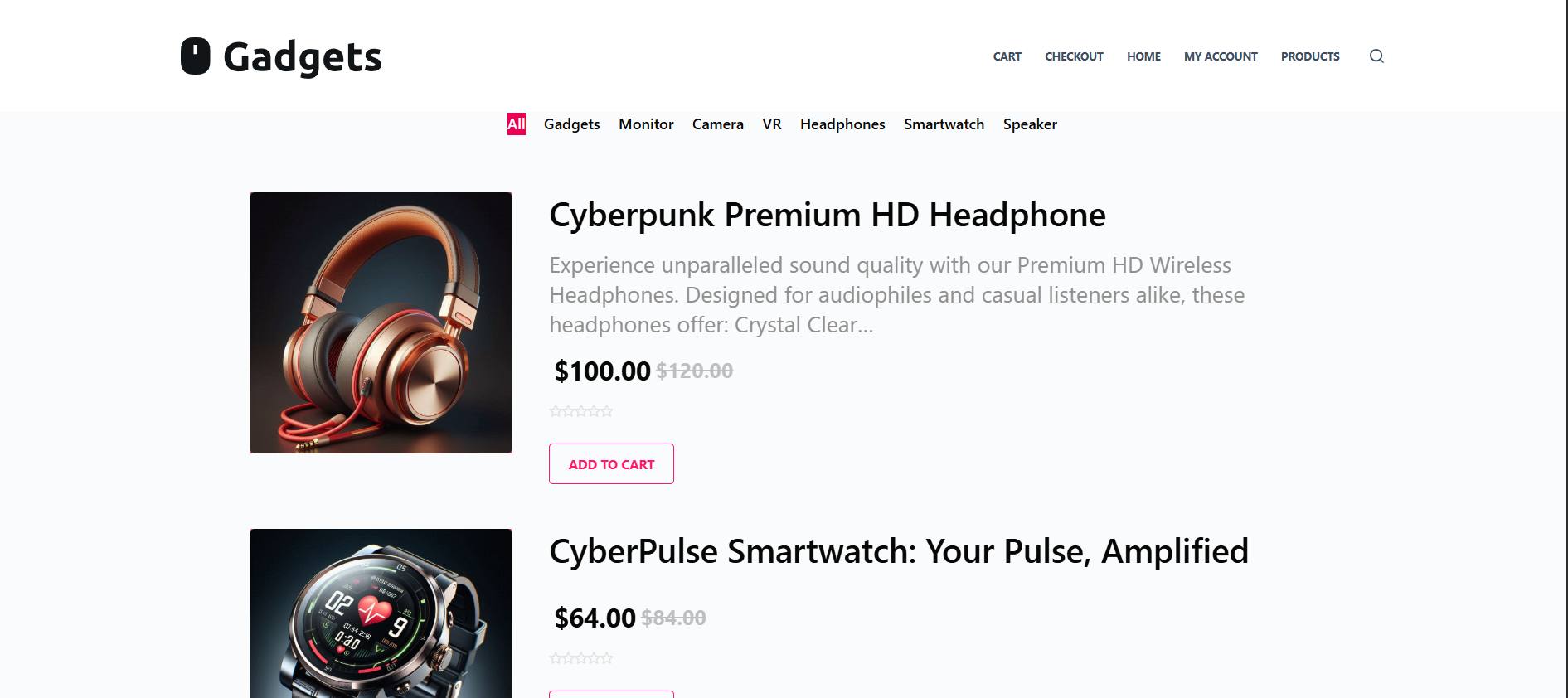 woocommerce product list view