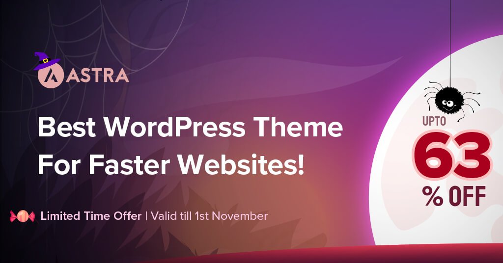 Best Halloween WordPress Sales And Discounts 3 Astra-Halloween-Sale-Banner_WPXPO