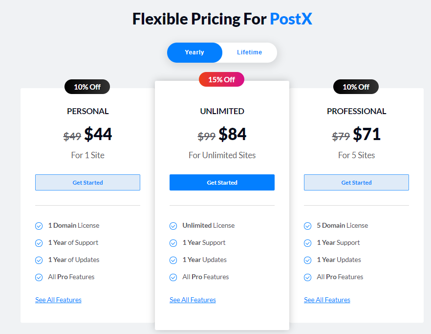 Flexible Pricing For PostX