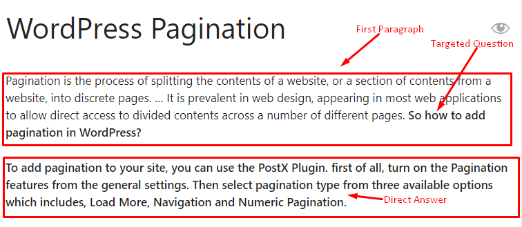 Example of Optimization for Paragraph Snippets