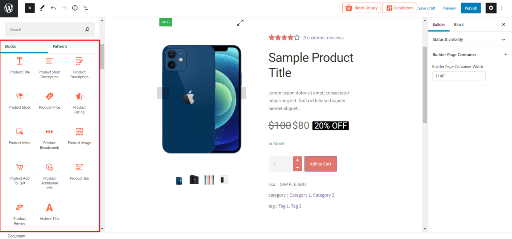 Customize Single Product Page Template