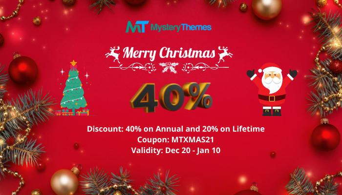 Best WordPress Christmas Holiday Deals of 2021 22 Mystery_Themes_Christmas_Year_End_Sale_Offer