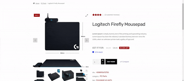 8 Useful Tips for Increasing Average Order Value 2 ProductX Single Product Page Demo