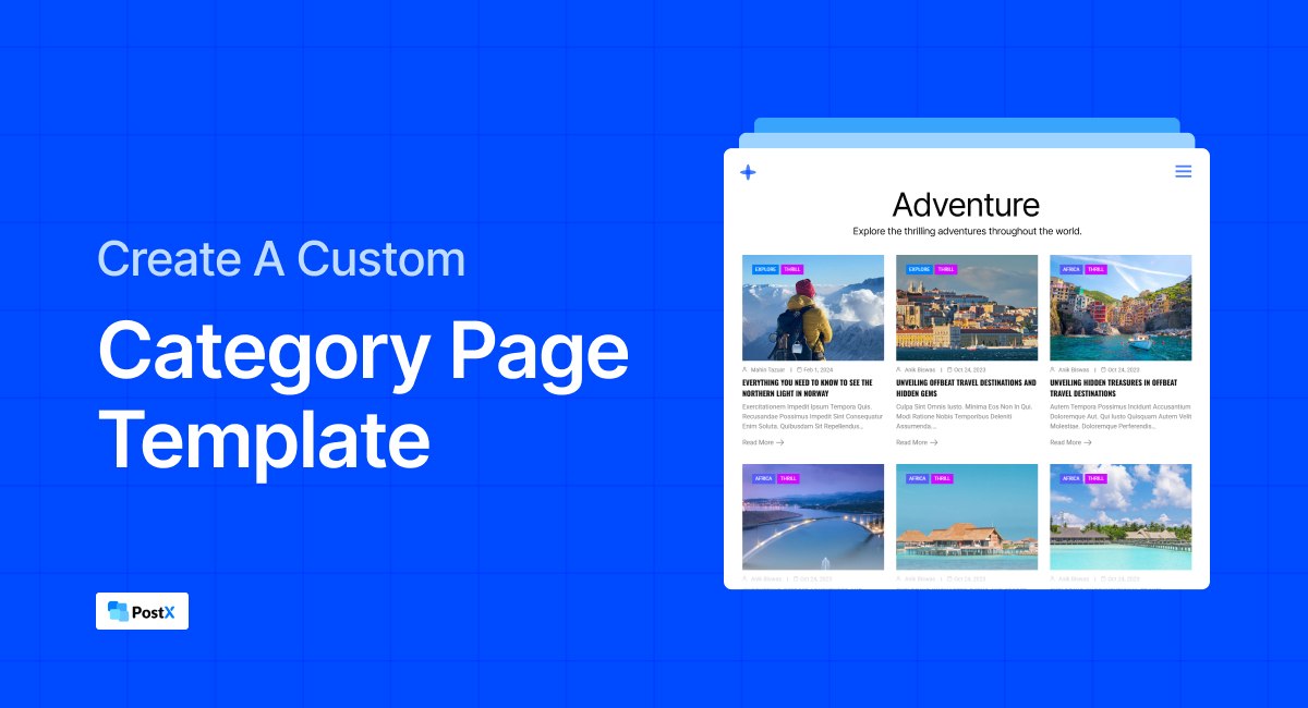 create custom category page template