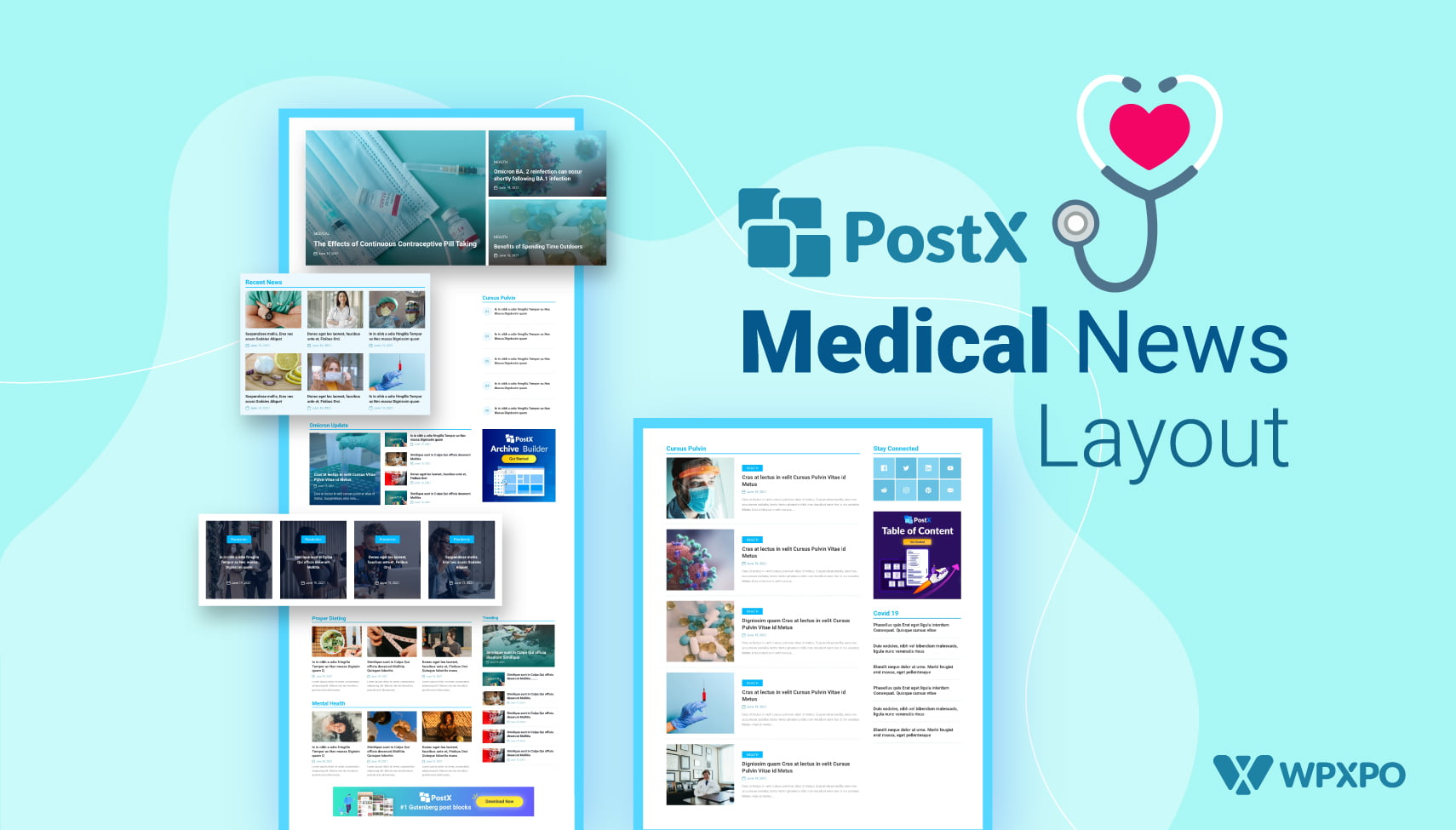 The Latest Health News Template for PostX