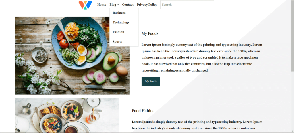 WordPress Homepage demo with twenty twenty-two theme