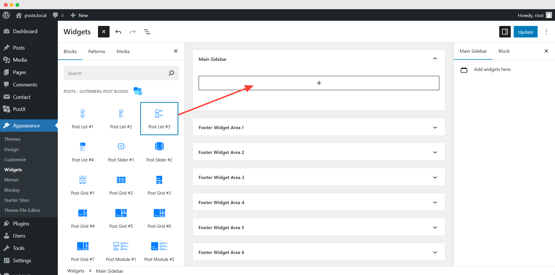 adding post list 3 block