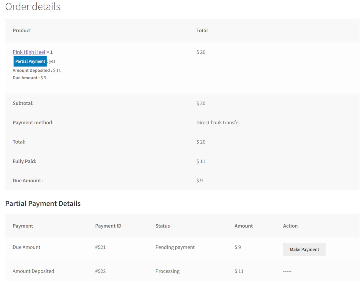 Partial Payment Addon