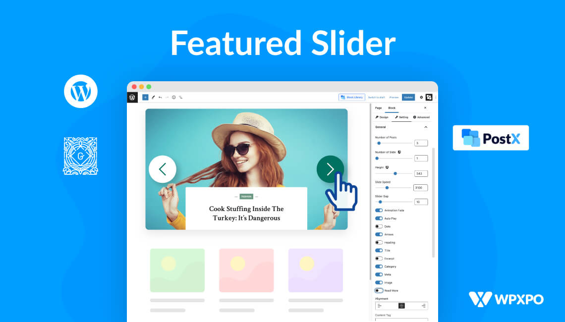 How to Add Featured Slider Using PostX Plugin
