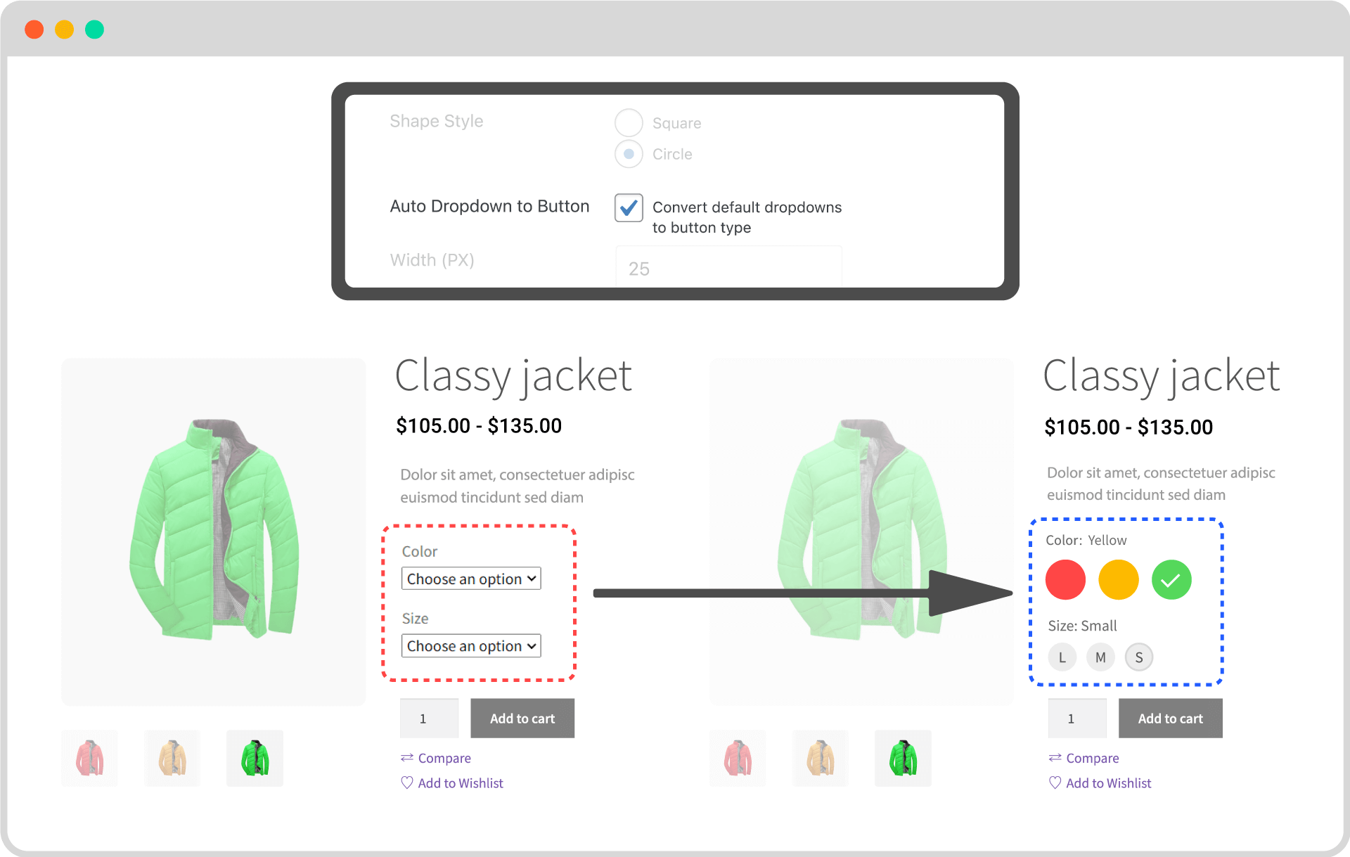 WooCommerce Variation Swatches 8 image