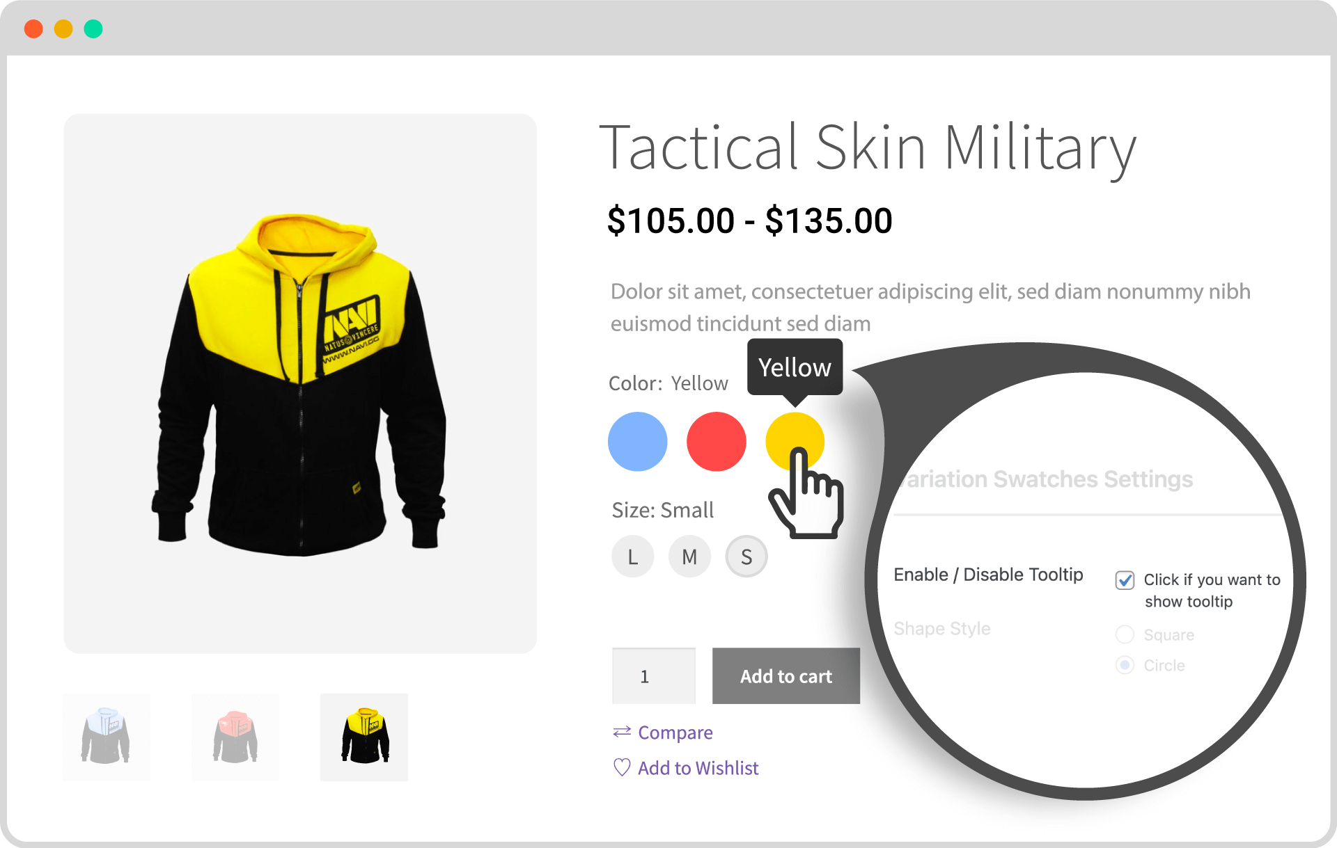 WooCommerce Variation Swatches 9 image
