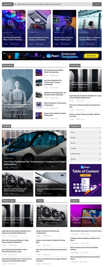 Introducing New Tech News Layout for PostX 1