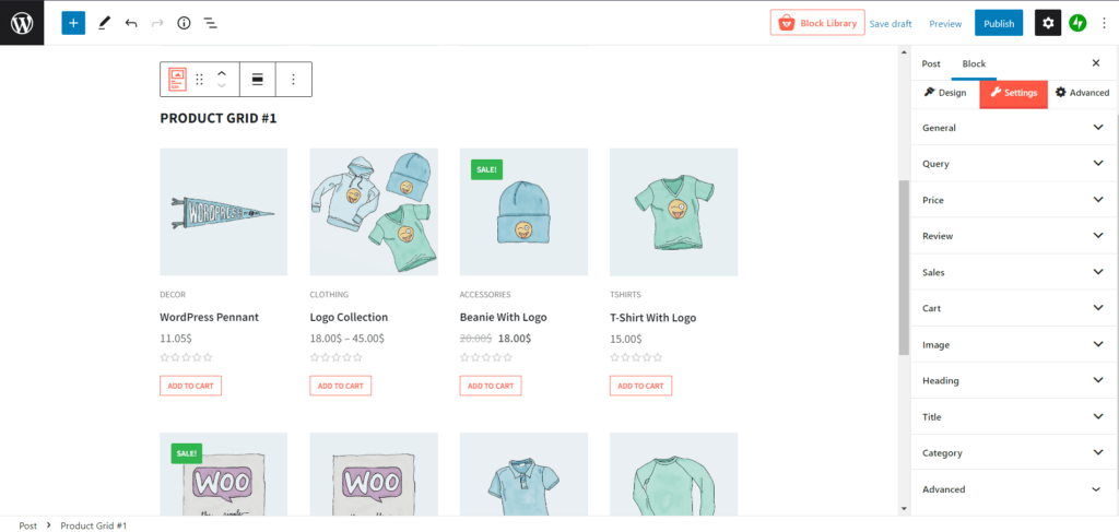 Displaying Products on Shop Page