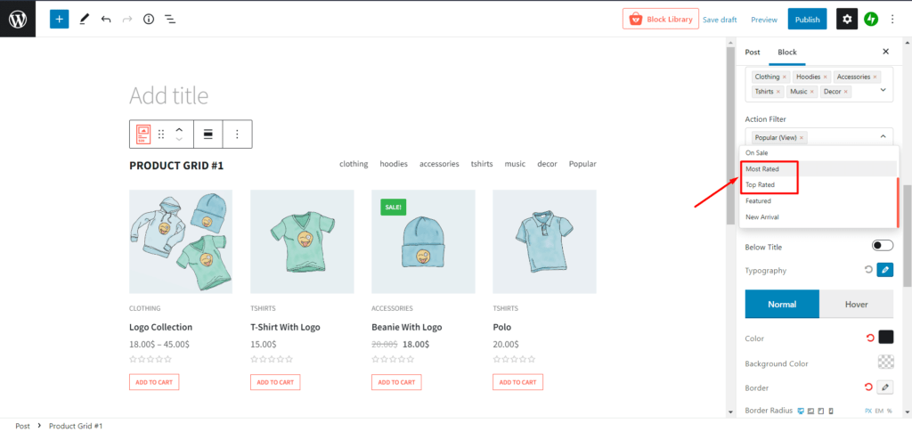 WooCommerce Product Sorting by Rated Products