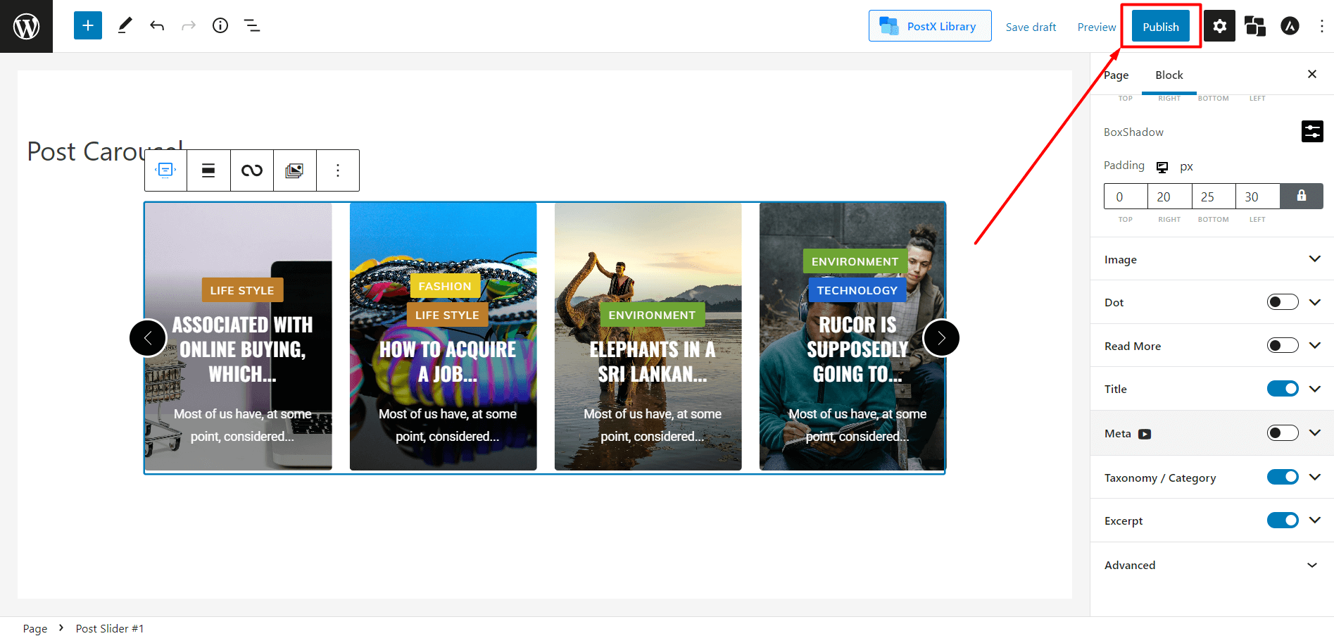 How to Add Post Carousel in WordPress WPXPO
