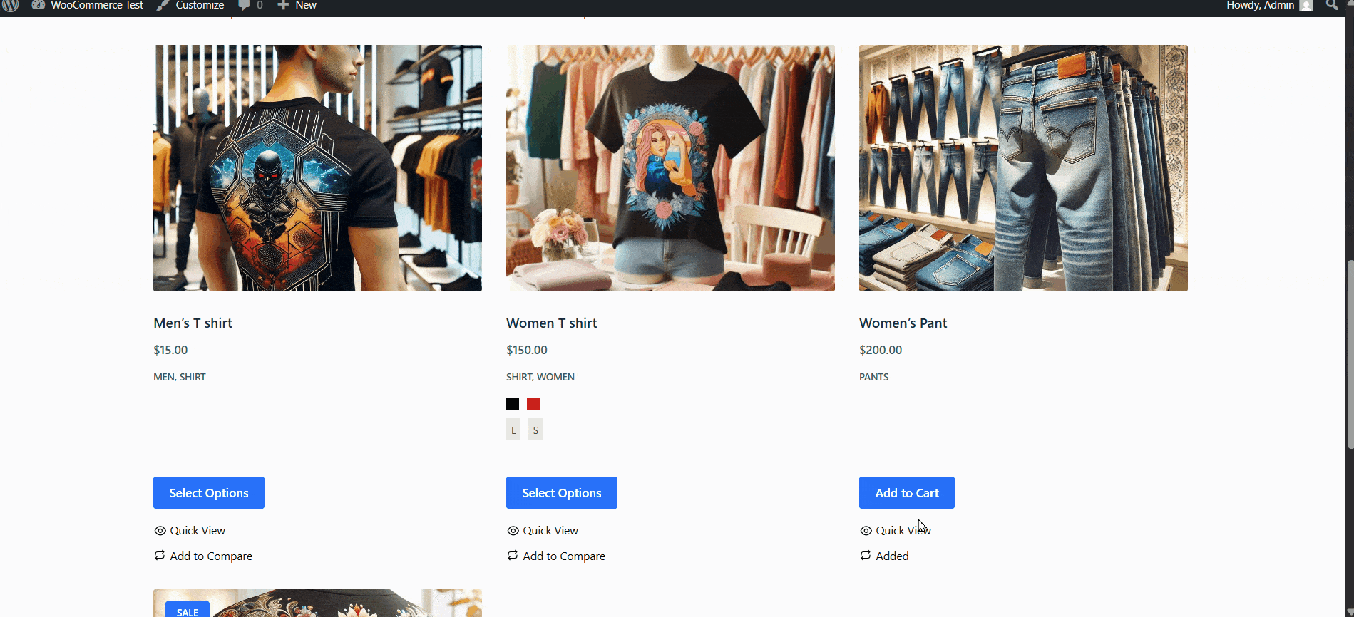 Woocommerce quick view