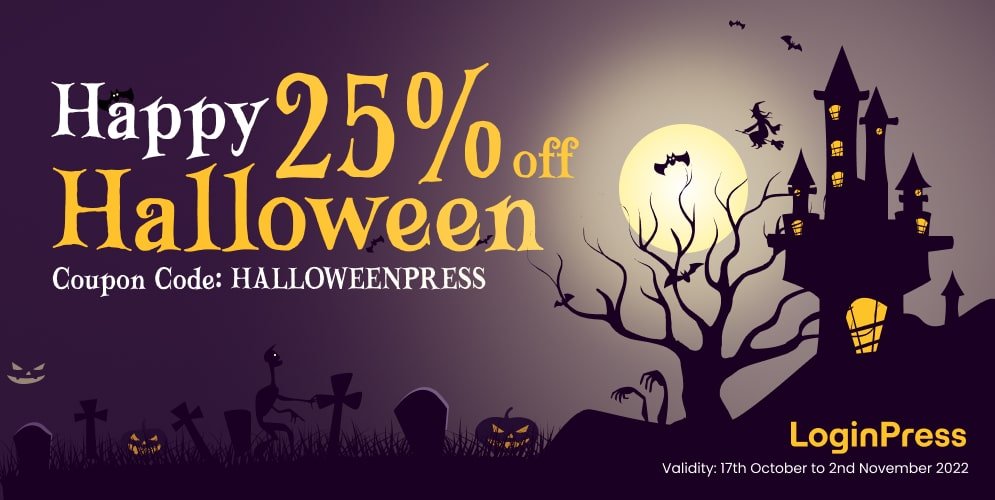 Best Halloween WordPress Sales And Discounts 23 LoginPress