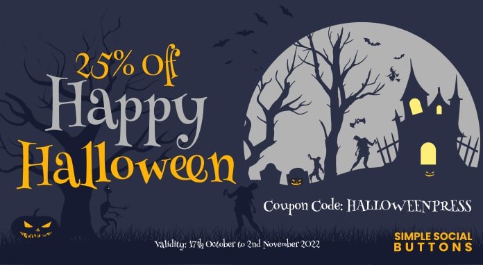 Best Halloween WordPress Sales And Discounts 25 Simple Social Button