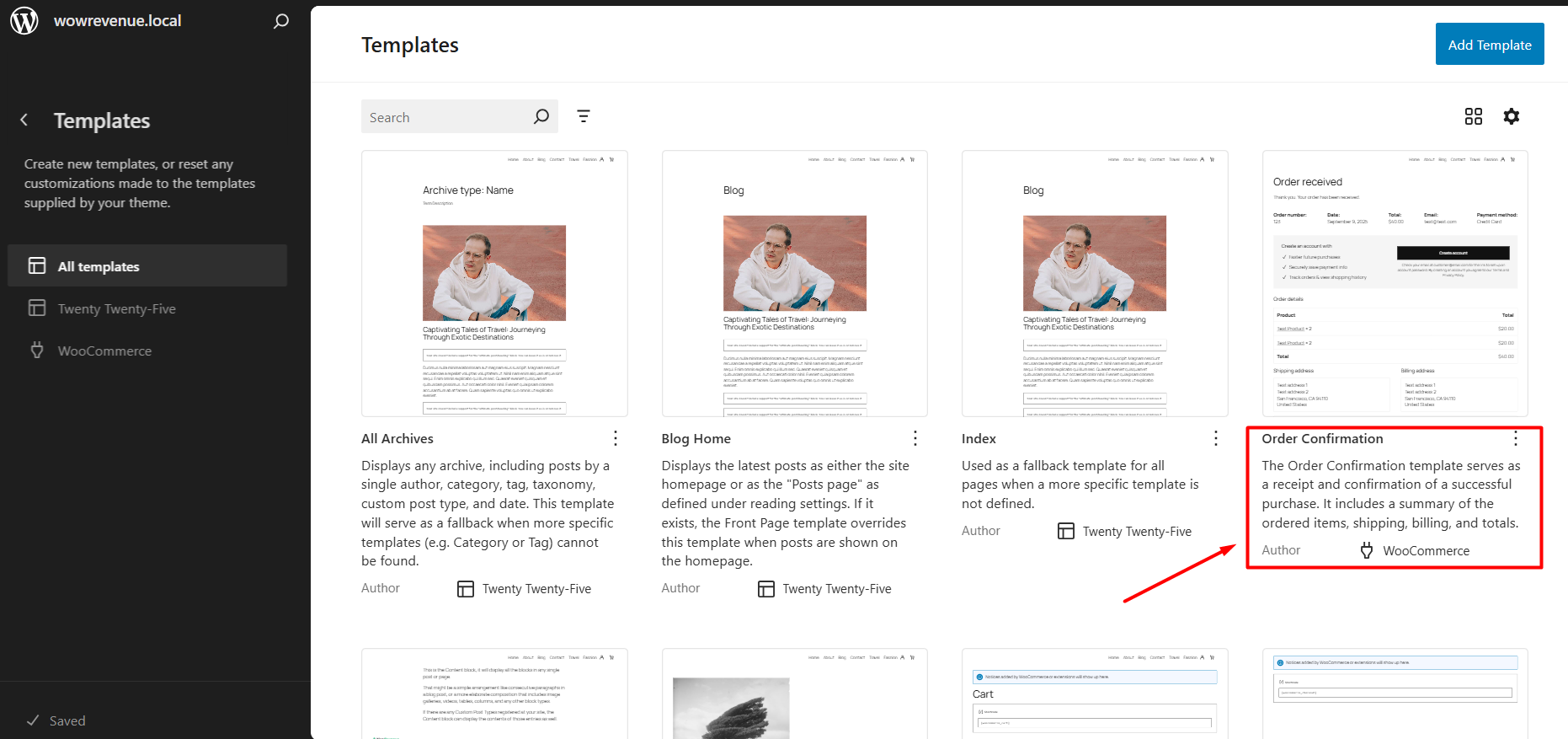 order confirmation template
