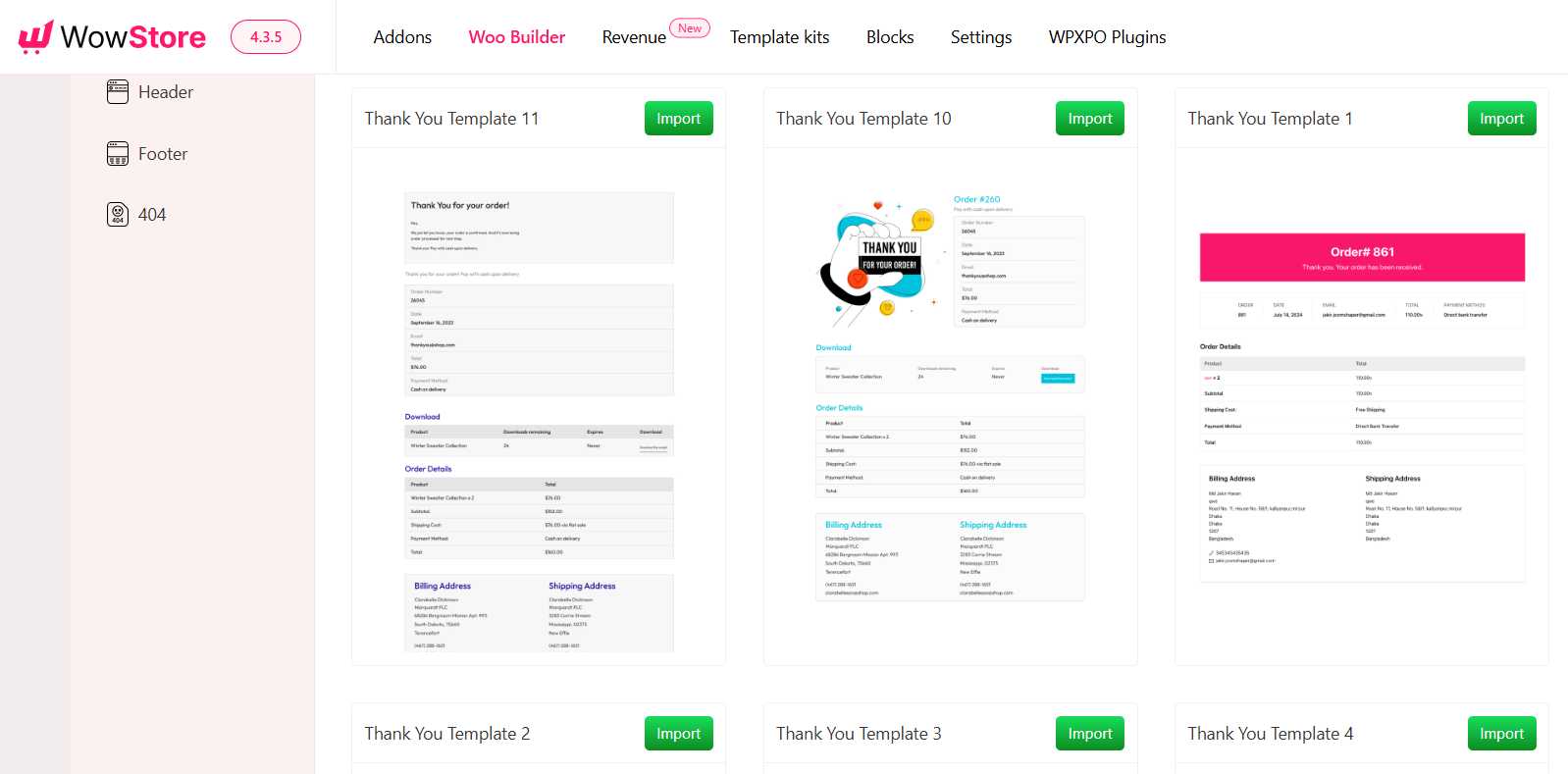 thank you page templates