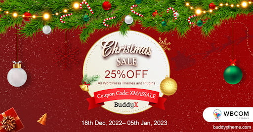 Best WordPress Christmas and Year-End Sales of 2022 - 23 40 BuddyX Pro Theme Christmas Deals