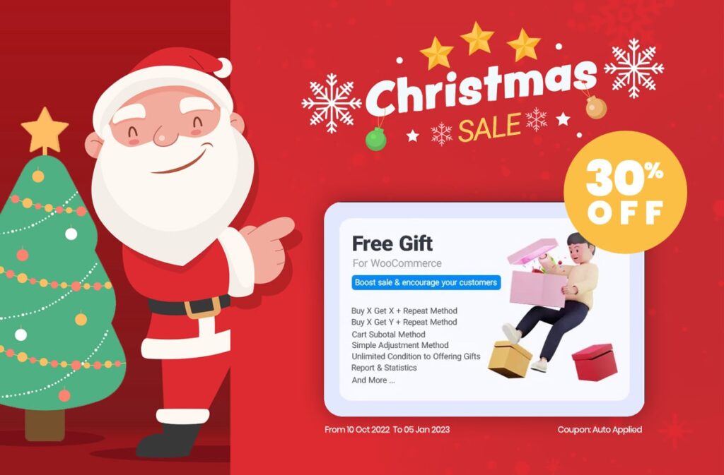 Free Gifts for WooCommerce Christmas Deals