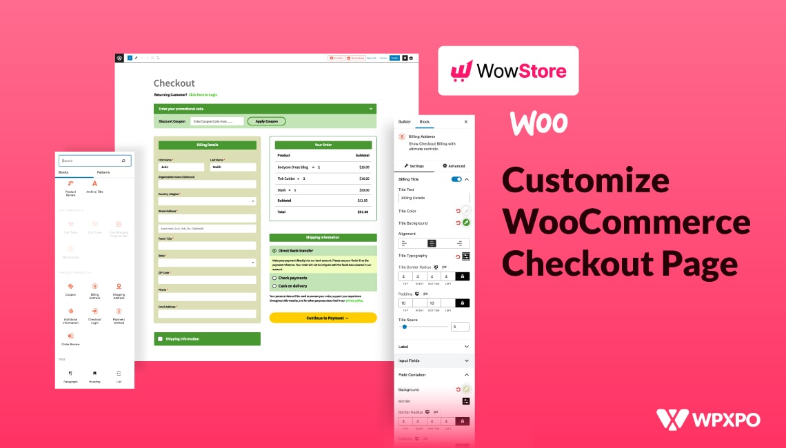 Checkout Page Template in WooCommerce