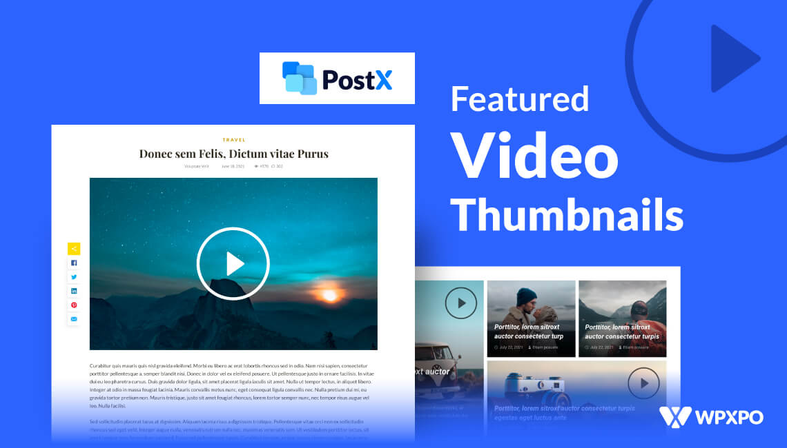 How To Display WordPress Video as Featured Image With PostX