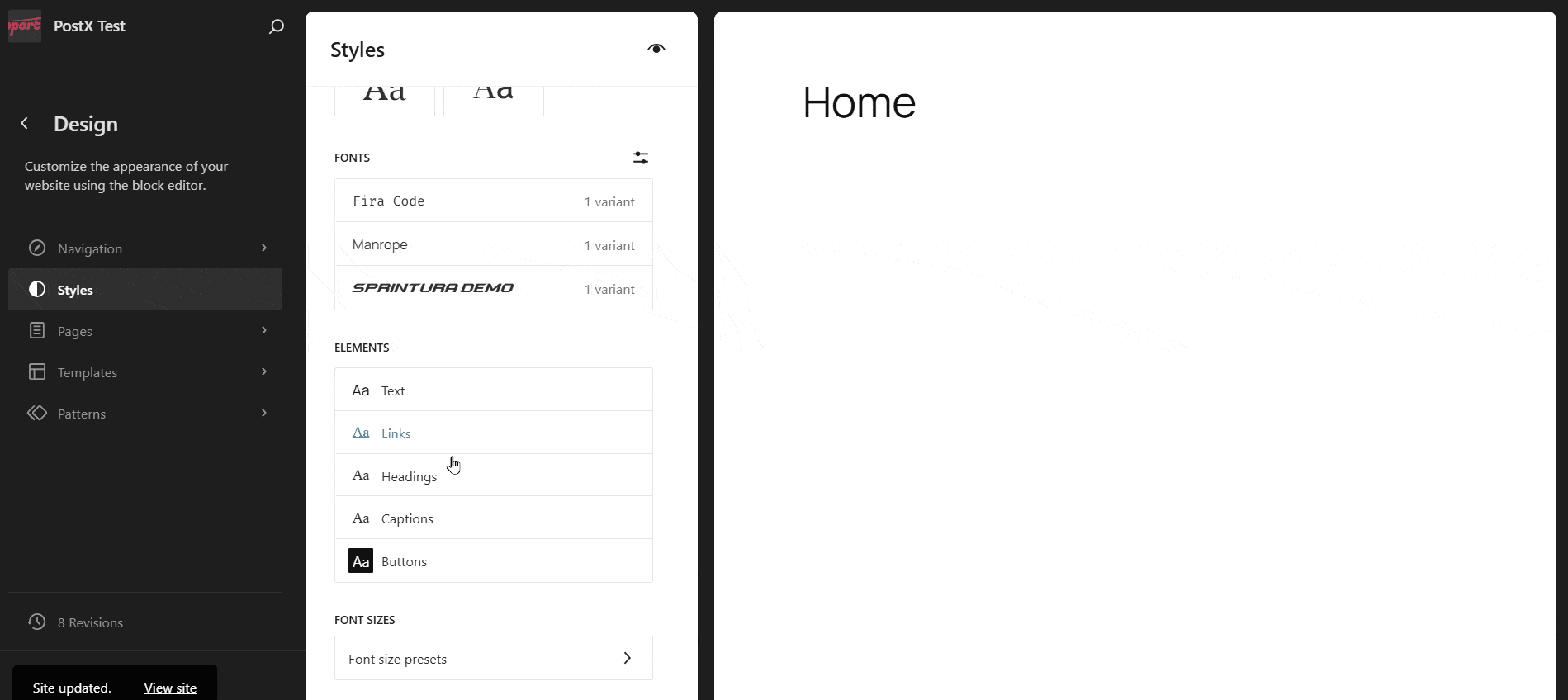 Assigning the Font to Elements