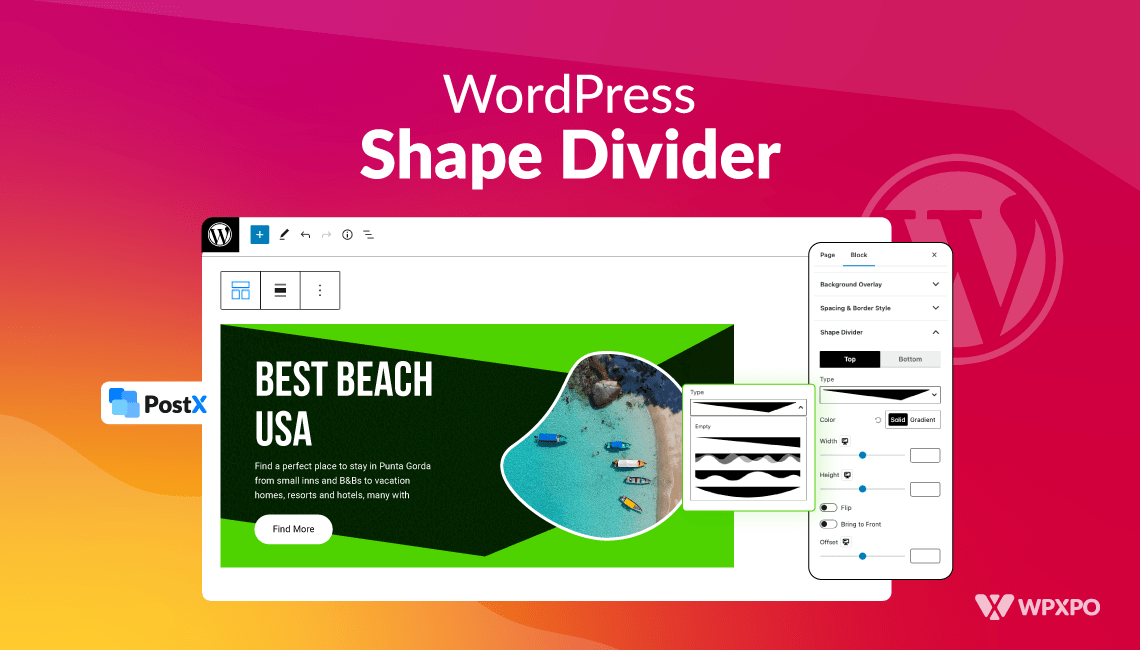 WordPress Shape Divider