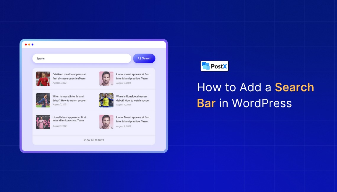 How to Add a Search Bar in WordPress