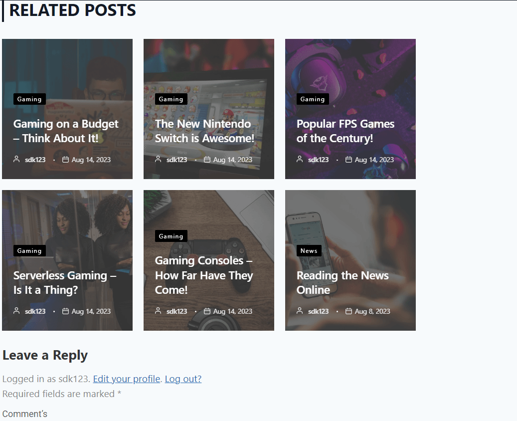 Show related posts using the PostX Grid Block