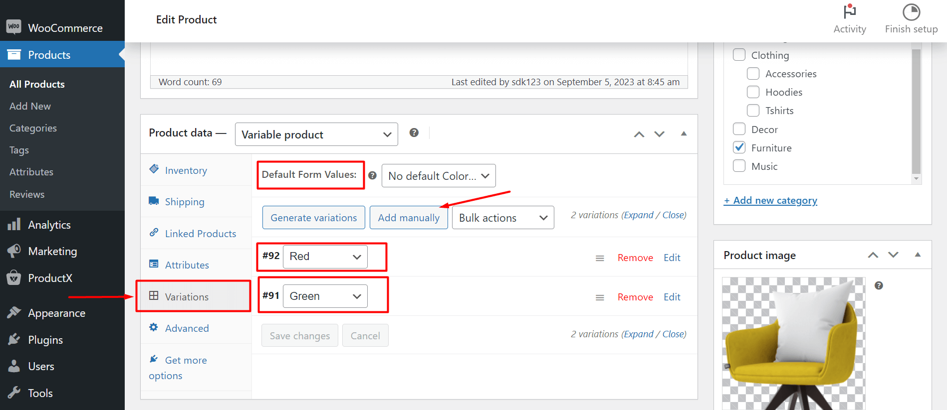 Variation Swatches Addon