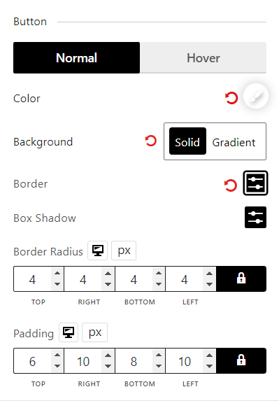 My Account Block Form Button