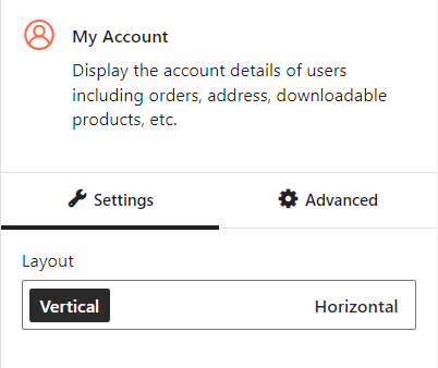 My Account Block General Setting