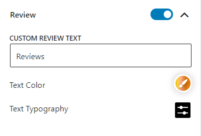 Product Rating Block Review Setting