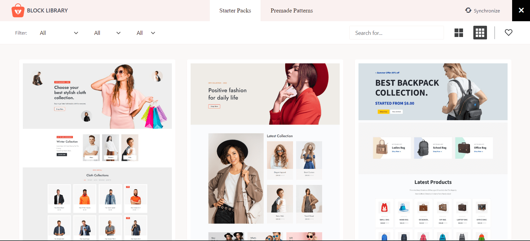 WowStore Starter Packs