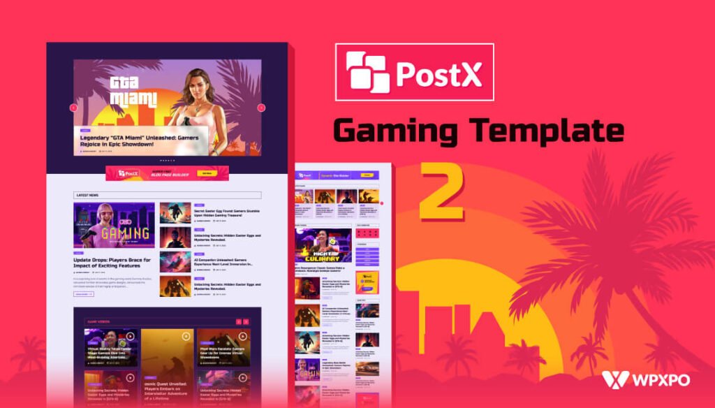 Designing a Gaming blog with the Gaming Template 2