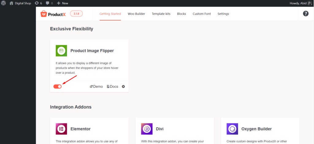 enable product image flipper