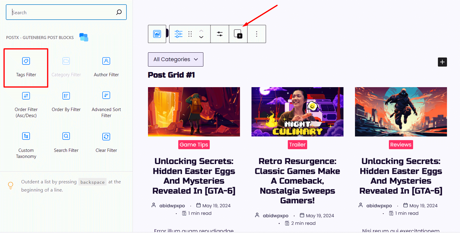 filter posts by tag in wordpress