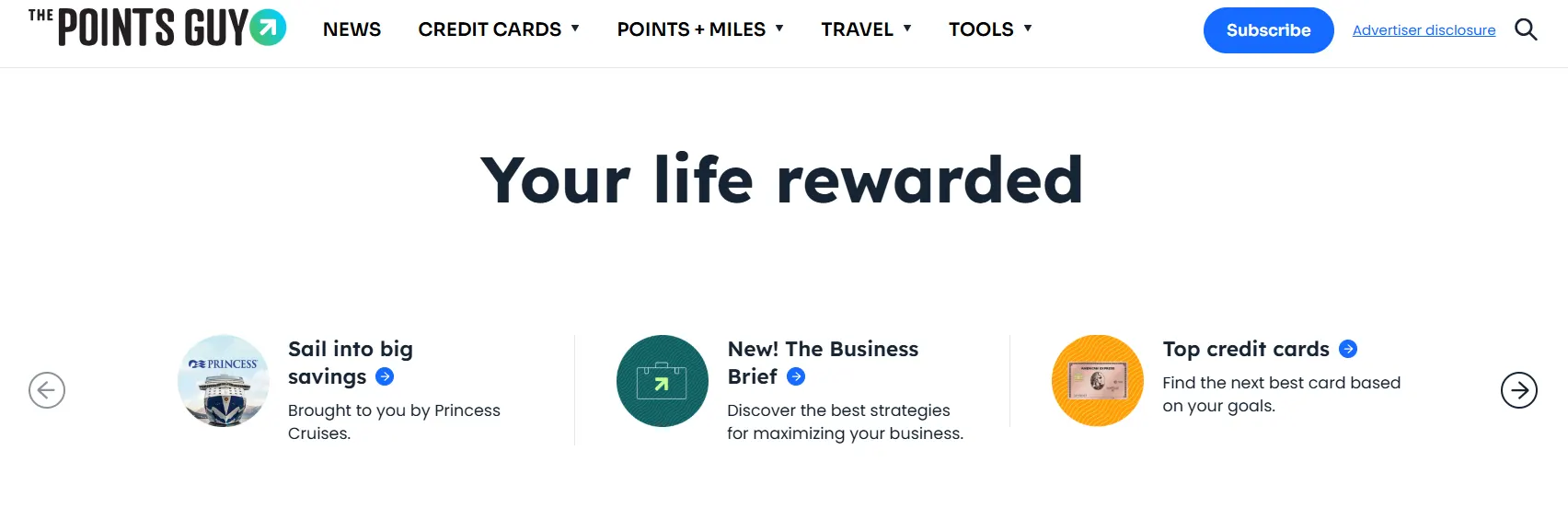 The Points Guy Homepage